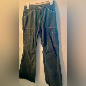 Stylish Olive Cargo Barrel Pants for Men Medium Excellent Used Condition